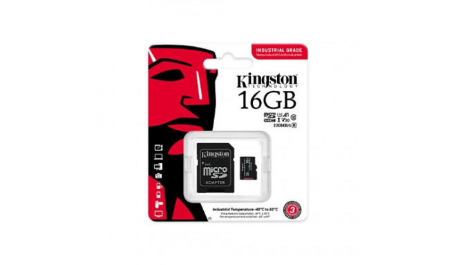 Memory card microSD 16GB CL10 UHS-I Industrial
