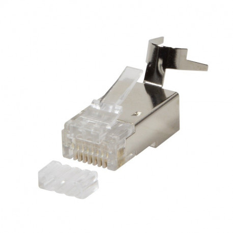 RJ45 Shielded Modular Plug Connectors (Cat6/Cat6A/Cat7) - 10 Pack