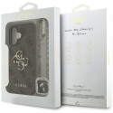 Guess 4G Strap 4G klassikalise logoga ümbris iPhone 16 pruun