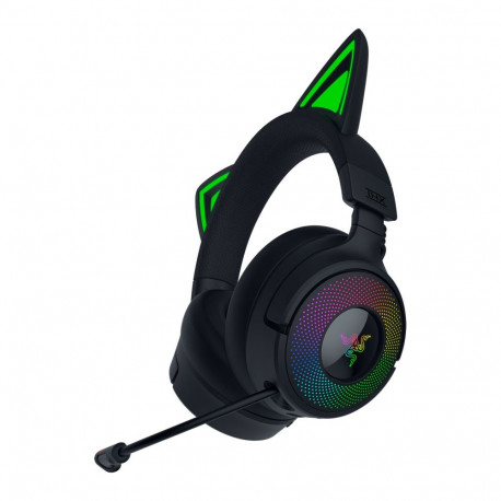 Razer Kraken Kitty V3 Pro bluetooth üle kõrva mikrofon juhtmevabad mustad kõrvaklapid