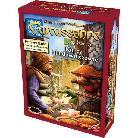 Mindok board game expansion Carcassonne 2. Merchants and builders PL