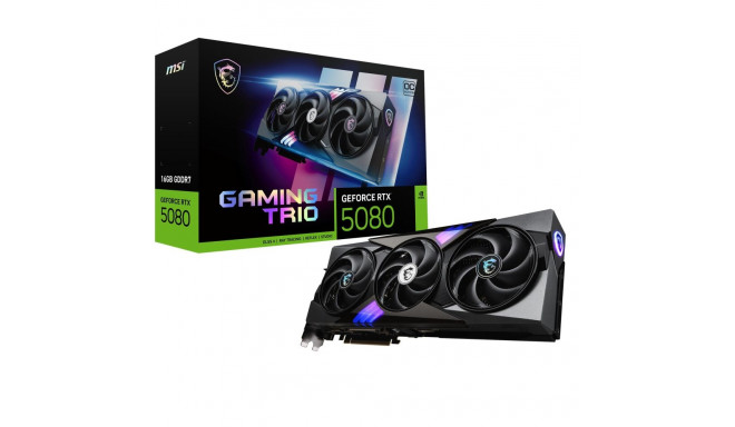 Graphics Card|MSI|NVIDIA GeForce RTX 5080|16 GB|GDDR7|256 bit|PCIE 5.0 16x|Dual Slot Fansink|1xHDMI|