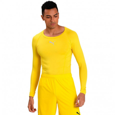 Puma meeste pikkade varrukatega alussärk Liga 655920 06 L, kollane