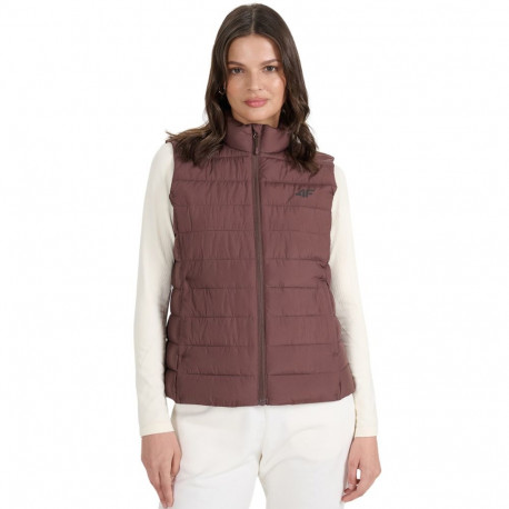 4F naiste vest F218 4FWAW25TVJAF218 80S S, tumepruun