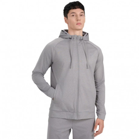 Bluza męska 4F FNK M654 szary melanż 4FWMM00TFSWM654 25M M