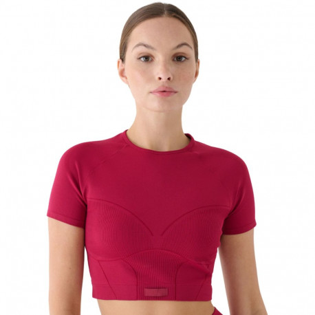 Koszulka damska 4F FNK F1737 burgund 4FRAW24TFTSF1737 60S XS/S