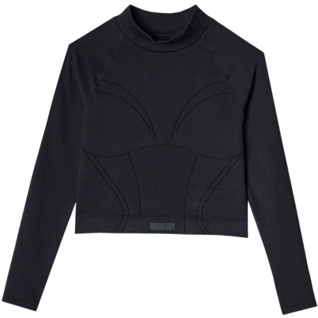 Koszulka damska 4F Longsleeve FNK F483 głęboka czerń 4FRAW24TFLOF483 20S M/L