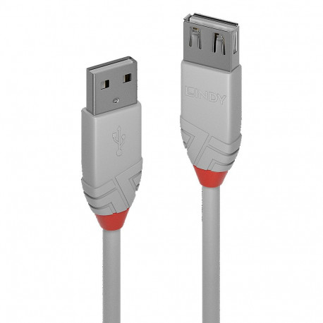 USB 2.0 pikenduskaabel A - A 0.5m, ANTHRA , Hall