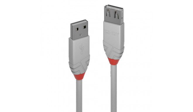 USB 2.0 pikenduskaabel A - A 0.5m, ANTHRA , Hall