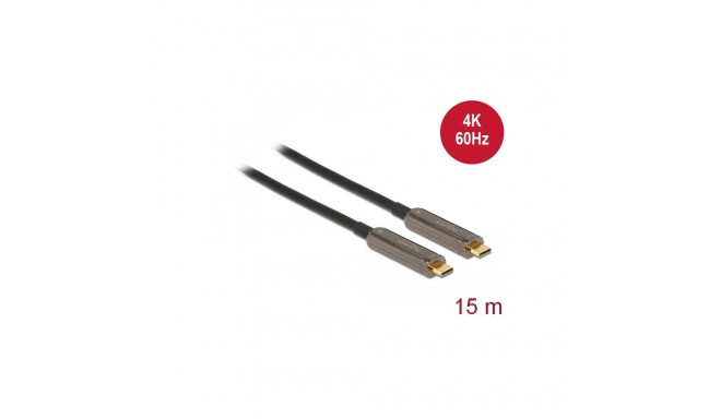 USB-C video kaabel 15.0m, Active Optical 4K 60Hz