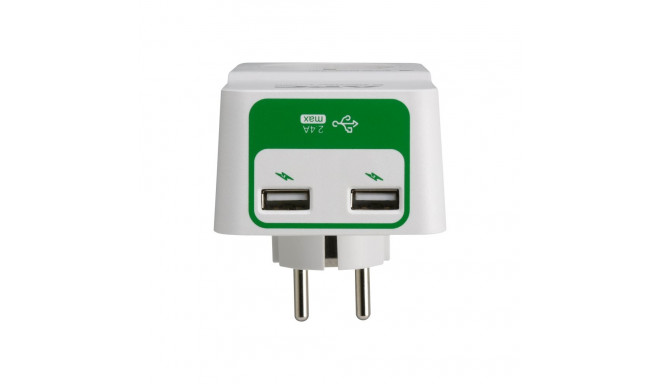 APC Essential SurgeArrest 1 pistikupesa 230V 2 USB-pordi laadija Saksamaa