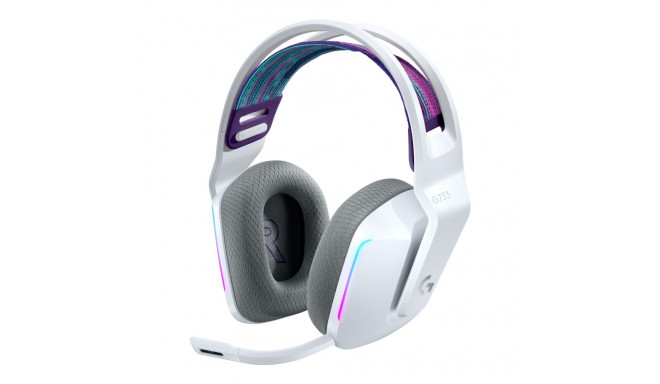 LOGITECH G G733 LIGHTSPEED Wireless RGB Gaming Headset Headset full size 2.4 GHz wireless white