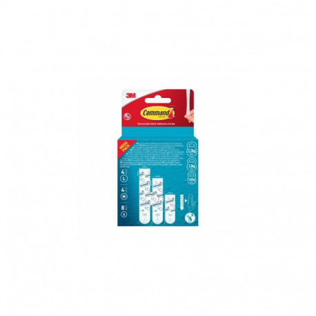 Double-sided mounting strips 3M Command 17200 S+M +L size removable, moisture resistant