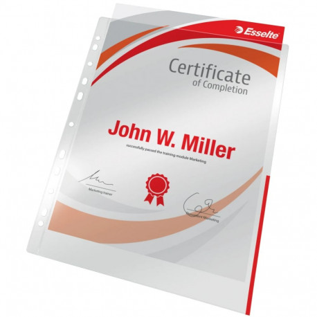 Signaaltasku köidetav A4 ESSELTE 105mic punane 100tk