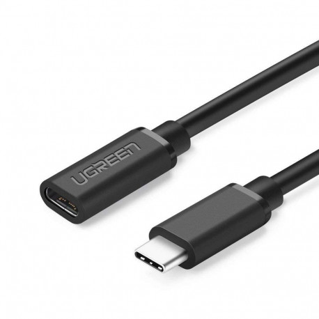 UGREEN USB Type C 3.1 Male to Female Cable Nickel Plating 0.5m (Black)