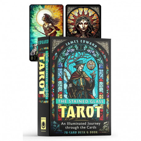 Tarot Card Deck - The Stained Glass Taro 78 Cards with Guidebook 16.4x28.8x4 cm