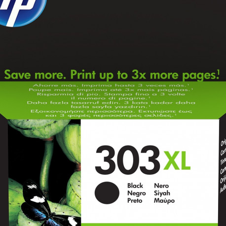 Tint HP T6N04AE 303XL Black 600lk 12ml High Yield  for Envy Photo 62XX, Photo 71XX, Photo 78XX Envy 