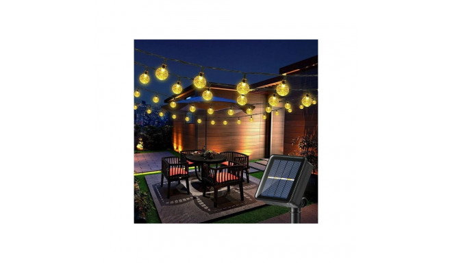 Elight Garden Decor Solar IP65 LED glass balls (1cm) style bulb string light 7m 40pcs bulbs