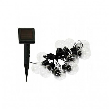Elight Solar Bulb String Light 6.5m 30pcs G40 Transparent Bulbs Solar Powered Transparent