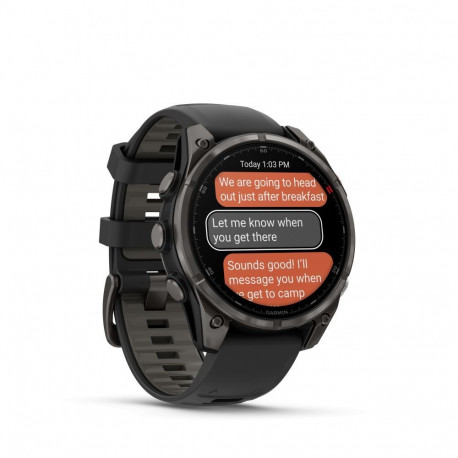 Garmin Fenix 8 Pro 47 mm, AMOLED, Sapphire, Carbon grey DLC titanium with Black/pebble band