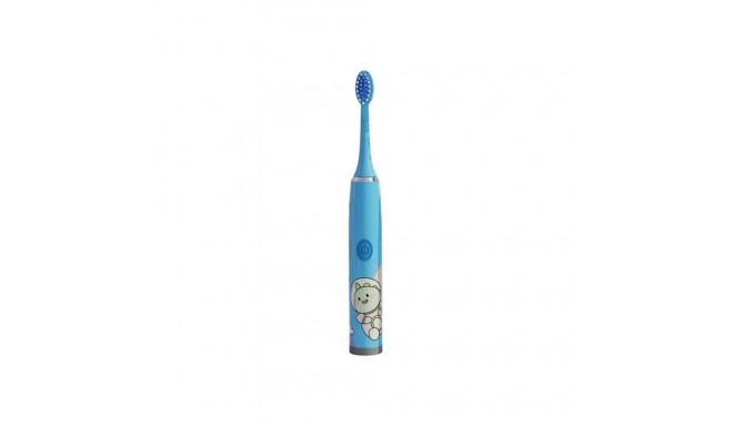 Kiddyz T1 Electric Sonic Toothbrush Kids 3 to 12 Years USB rechargeable (1 extra head) Blue