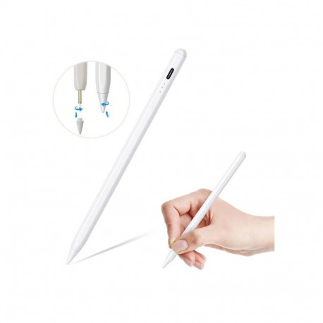WoW Universal Touch Stylus Pen for Capacitive Tablets and Smartphones with USB Charging White