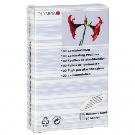 1x100 Olympia lamineerimiskiled visiitkaartidele 80 mikronit 9169