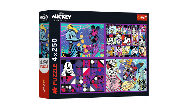 TREFL DISNEY MICKEY MOUSE Puslede komplekt, 4x250 osa