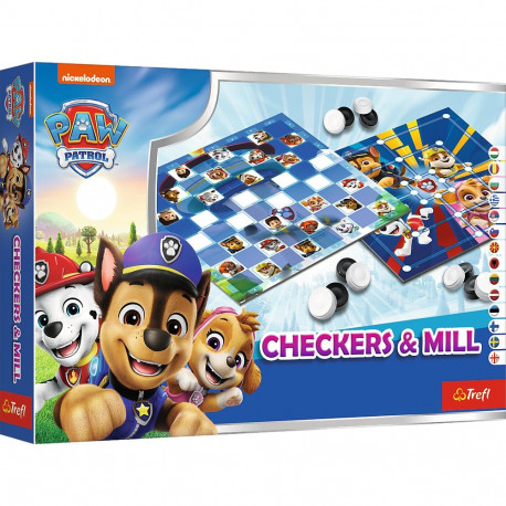 TREFL PAW PATROL boardgames checkers & mill