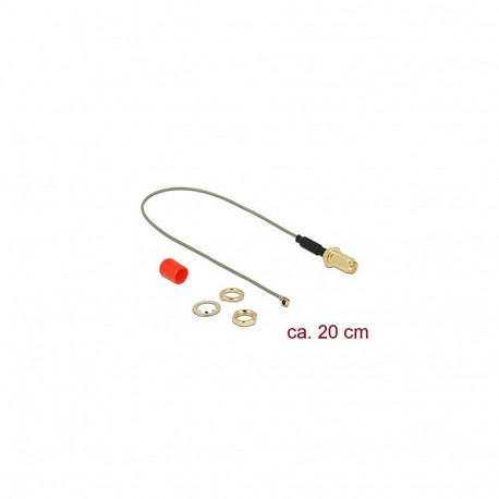 DeLOCK PR-SMA blue>MHF/U.FL-LP-068 St 20cm - antenna cable with ferrite core