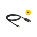 DeLOCK miniDP - HDMI A St-St - black 1m - Mini Displayport 1.1