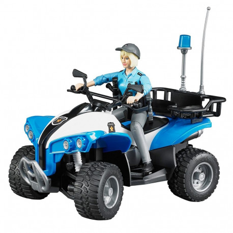 Polizei-Quad mit Polizist und Ausstattung (blau/weiß)