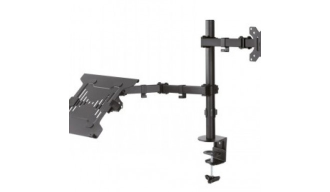 NEWSTAR FLAT SCREEN & NOTEBOOK DESK MOUNT (CLAMP/GROMMET)  10-32" BLACK