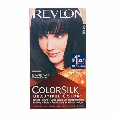 Ammoniaagivaba juuksevärv Revlon Colorsilk Nº 10-Negro (1 Ühikut)