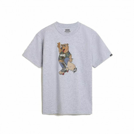 Child's Short Sleeve T-Shirt Vans Peace Oso Crew Grey