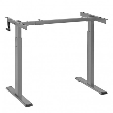 Maclean desk, manual height adjustment, without table top, for standing and sitting work, max 60 kg,