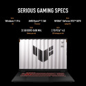 ASUS TUF Gaming A18 FA808UM-S9058 AMD Ryzen™ 7 260 sülearvuti 45,7 cm (18") 2.5K 16 GB DDR5-SDRAM 51