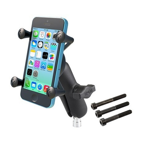 RAM Mounts X-Grip Phone Mount with Motorcycle Handlebar Clamp Base