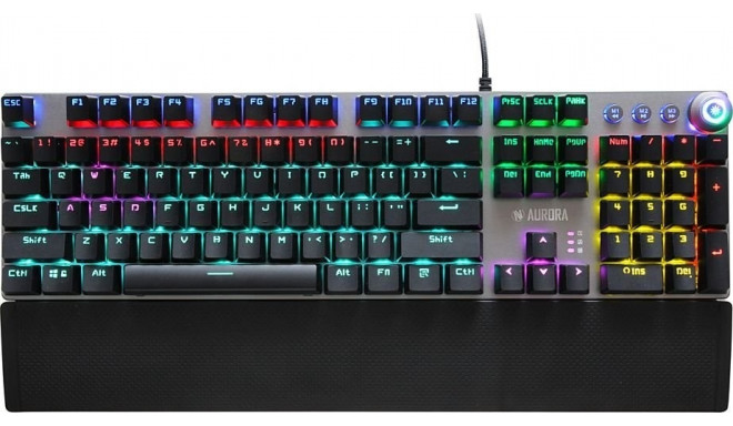 iBox Aurora K-3 klaviatuur USB QWERTY hõbedane