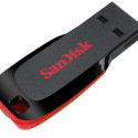 SanDisk Cruzer Blade USB mälupulk 128 GB USB Type-A 2.0 must, punane