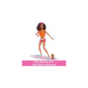 Barbie Doll with Surfboard and Puppy, Poseable Brunette Beach Doll