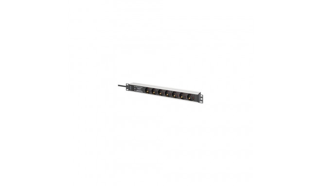 Digitus DN-95441 power distribution unit (PDU) 7 AC outlet(s) 1U Black, Silver
