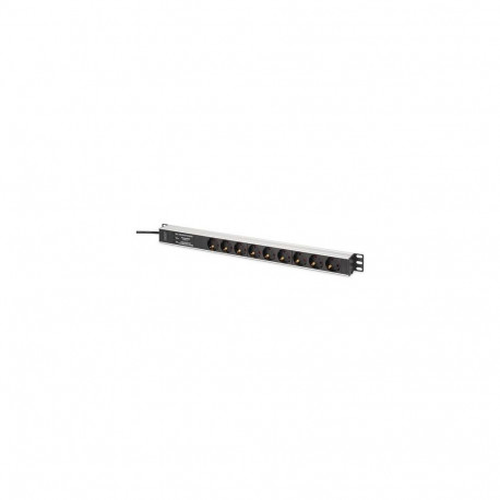 Digitus DN-95438 power distribution unit (PDU) 9 AC outlet(s) 1U Black, Silver
