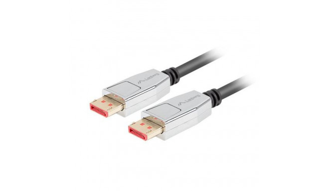 Lanberg CA-DPDP-20CU-0010-BK DisplayPort cable 1 m Black, Silver