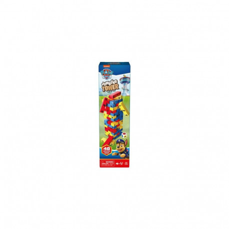 Games PAW Patrol Jumbling Tower by , Stacking Building Toppling Colorful Wood Game for Kids PAW Patr