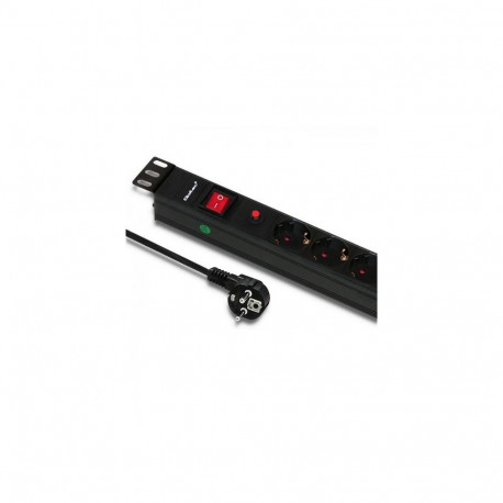 Qoltec 53993 power extension 2 m 6 AC outlet(s) Indoor Black