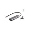 "DELOCK USB 10 Gbps 2 Port USB Typ-A + 2 Port USB Type-C Hub mit USB Type-C Anschluss und zustzliche