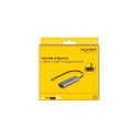 "DELOCK USB 10 Gbps 2 Port USB Typ-A + 2 Port USB Type-C Hub mit USB Type-C Anschluss und zustzliche