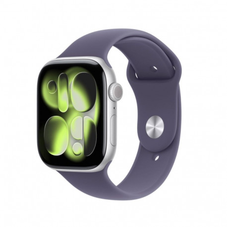 Watch Series 11 GPS 46mm Silver Aluminium Case with Purple Fog Sport Band - S/M