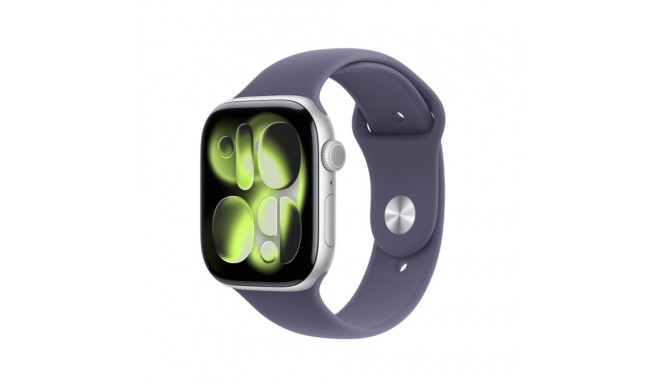 Watch Series 11 GPS 46mm Silver Aluminium Case with Purple Fog Sport Band - M/L